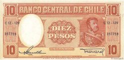 10 Pesos - 1 Condor CHILI  1958 P.120 SUP