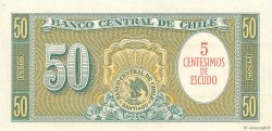 5 Centesimos sur 50 Pesos CHILI  1960 P.126b TTB
