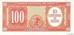 10 Centesimos sur 100 Pesos CHILI  1960 P.127a NEUF