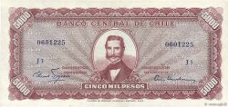 5 Escudos sur 5000 Pesos CHILI  1960 P.130 SUP+