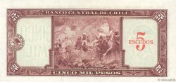 5 Escudos sur 5000 Pesos CHILI  1960 P.130 pr.NEUF