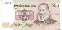500 Pesos CHILI  1991 P.153c TTB