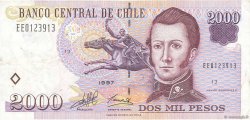 2000 Pesos CHILI  1997 P.158a TTB