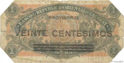 20 Centesimos sur 1 Peso URUGUAY  1918 P.014 B
