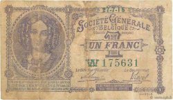 1 Franc BELGIQUE  1915 P.086a TB
