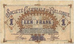 1 Franc BELGIUM  1916 P.086b F