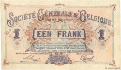 1 Franc BELGIUM  1917 P.086b VF