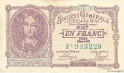 1 Franc BELGIQUE  1918 P.086b
