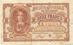 2 Francs BELGIQUE  1916 P.087 TTB
