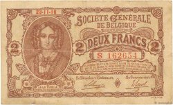 2 Francs BELGIQUE  1916 P.087 TB