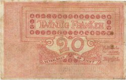 20 Francs BELGIQUE  1914 P.067 B+