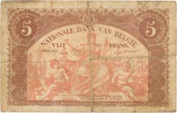 5 Francs BELGIQUE  1914 P.074a B+