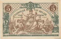 5 Francs BELGIQUE  1914 P.075a SUP