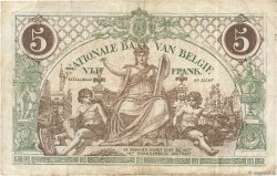 5 Francs BELGIQUE  1918 P.075b TB