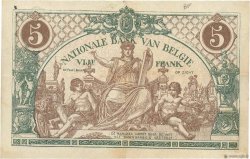 5 Francs BELGIQUE  1919 P.075b pr.SUP