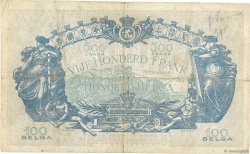 500 Francs - 100 Belgas BELGIQUE  1934 P.103a TB