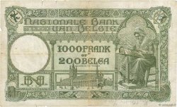 1000 Francs - 200 Belgas BELGIQUE  1930 P.104 B+