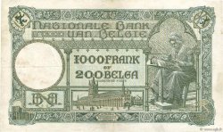 1000 Francs - 200 Belgas BELGIQUE  1933 P.104 TTB