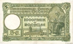 1000 Francs - 200 Belgas BELGIQUE  1933 P.104 TTB