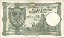 1000 Francs - 200 Belgas BELGIQUE  1933 P.104 TB+