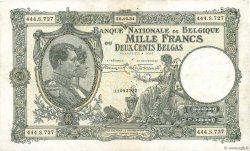 1000 Francs - 200 Belgas BELGIO  1934 P.104 BB