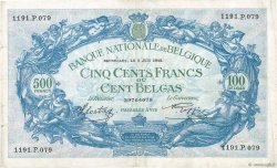 500 Francs - 100 Belgas BELGIQUE  1942 P.109 TB+