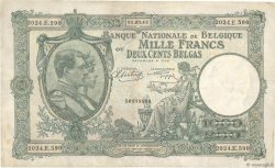 1000 Francs - 200 Belgas BELGIQUE  1943 P.110 TTB