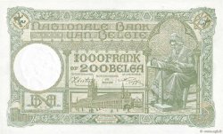 1000 Francs - 200 Belgas BELGIUM  1943 P.110 AU