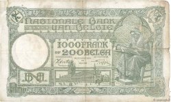 1000 Francs - 200 Belgas BELGIQUE  1944 P.110 B+