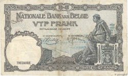 5 Francs BELGIQUE  1938 P.108a TB+