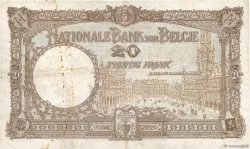 20 Francs BELGIEN  1922 P.094 fSS