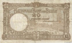 20 Francs BELGIQUE  1923 P.094 TB