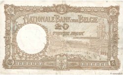 20 Francs BELGIQUE  1931 P.098b pr.TTB