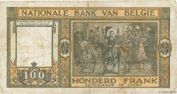 100 Francs BELGIQUE  1945 P.126 TB