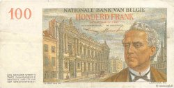 100 Francs BELGIQUE  1952 P.129a TTB