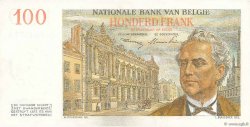100 Francs BELGIUM  1952 P.129a AU