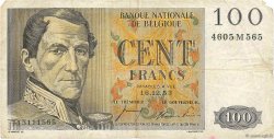 100 Francs BELGIQUE  1953 P.129b TB