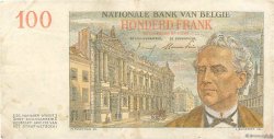 100 Francs BELGIUM  1953 P.129b VF
