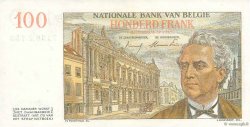 100 Francs BELGIUM  1953 P.129b AU
