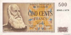 500 Francs BELGIUM  1952 P.130 XF