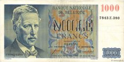 1000 Francs BÉLGICA  1957 P.131 MBC