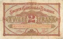 2 Francs BELGIUM  1918 P.087 F-