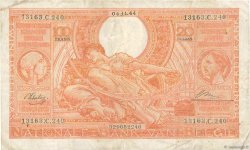 100 Francs - 20 Belgas BELGIQUE  1944 P.114 TB