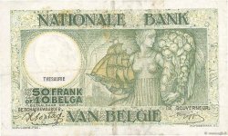 50 Francs - 10 Belgas BELGIQUE  1942 P.106 TTB