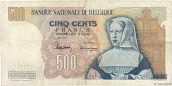 500 Francs BELGIUM  1962 P.135a F+