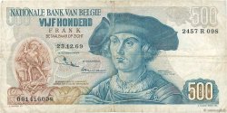 500 Francs BELGIUM  1968 P.135a