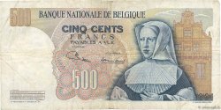 500 Francs BELGIQUE  1968 P.135a TB
