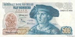 500 Francs BELGIUM  1969 P.135a
