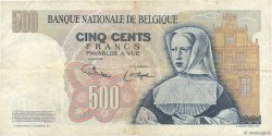 500 Francs BELGIQUE  1975 P.135b TB