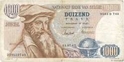 1000 Francs BELGIUM  1967 P.136a